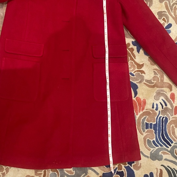 Red wool coat - Picture 9 of 14